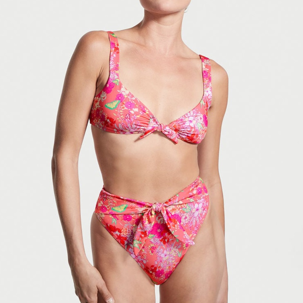 NWT Victoria’s Secret Tie-Front Bikini Set (Top & Bottoms)